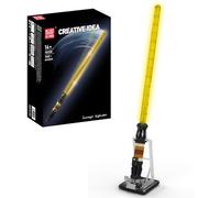 Mould King 10238 - Kit de construction d'épée légère, kit de modèle de sabre lumineux à l'échelle 1:1 avec éclairage LED rechargeable et support de présentation, 1169 pièces pour bureau et maison