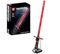 Mould King 10239 Kit de construction de sabre lumineux, 1168 pièces à l'échelle 1:1 avec éclairage LED rechargeable et présentoir, projet d'assemblage mécanique sophistiqué pour adulte