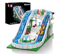 Mould King 11021 Fantasy Amusement Park Water Slide Ride Building Kit de construction de 2088 pièces motorisé et télécommandé, cadeau STEM pour adolescents et adultes