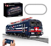 Mould King 12045 Kit de Construction de Locomotive électrique Modèle, MOC 3072+ Train Bausteinen Set mit APP und Telebedienung, Sammelsschenk für Zug Amateur/Adulte/Jugendliche14+