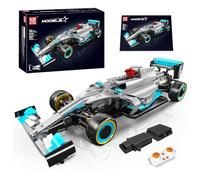 Mould King 13171 MOC Technology W13 Ensemble de voitures de course télécommandées à l'échelle 1:10 Super voiture de sport APP RC Blocs de construction Kit de blocs de serrage (1257 pièces)