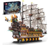 Mould King 13197 Briques de construction bateau pirate - 4364 pièces - Grand modèle créatif de bateau pirate hollandais - Kit de modélisation - Cadeaux pour enfants à partir de 14 ans / adultes