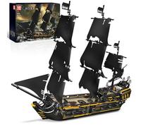 Mould King 13199 Blocs de Construction de Bateau Pirate, 3180 Pièces Grand Voilier à Perles Noires Kit de Modèle MOC Blocs de Construction à Pince pour Adultes