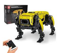 Mould King 15066 Technologie Jaune Quatre Pieds Machine Chien Bloc de Construction kit, Module d'alimentation RC mécanique Intelligent Robot Programmable éducatif Stem Toys 936 pièces