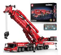 Mould King 17008 Kit de construction motorisé avec télécommande - Grue à chenilles - LTM 11200 - Grande grue 8506 + pièces de plus de 160 cm - Télescopique et pieds de support pneumatiques - À partir
