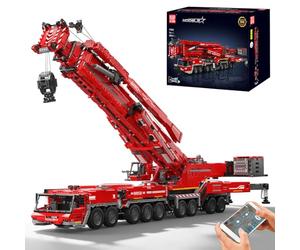 Mould King 17008 Technik LTM 11200 Jeu de blocs de construction de grue à chenille pour camion, Grand Modèle de Grue 8506 pièces de plus de 160 cm, motorisé avec télécommande, flèche télescopique et