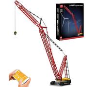 Mould King 17015 Grue sur chenilles jusqu'à 188cm LR - 13000 Grue sur chenilles, app Double Bloc de Commande à Distance, 4318pcs 6 Moteur Camion Grue Construction kit MOC 39663