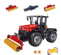 Mould King 17020 Technique télécommandée 4 en 1 Tracteur Blocs de construction Harvester Blocs de construction Tracteur Modèle avec application Cadeaux pour adolescents (1339 pièces)