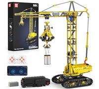 Mould King 17059 Technik Grue sur chenilles - Ensemble de construction avancé, modèle de construction mobile MOC avec télécommande par application pour adolescents et adultes de 14 ans et plus, kits