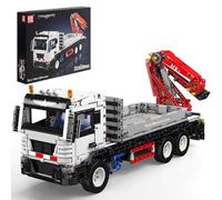 Mould King 17063 Technique télécommandée Grue Camion Blocs de construction pneumatiques avec grue de chargement Camion Kit de modélisation cadeau pour adultes (2530 pièces)