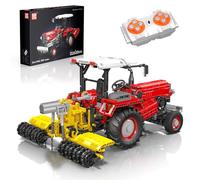 Mould King 17064 Kit de construction de tracteur, modèle agricole avec moteur et télécommande, 3 accessoires avant, contrôle par application, kit de construction MOC pour adultes et adolescents à
