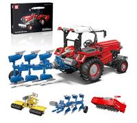 Mould King 17064 Technique 3 en 1 Tracteur télécommandé Harvester Blocs de serrage Moissonneuse-batteuse Trecker Blocs de construction Jouet avec moteur pour garçons et adultes (1857 pièces)