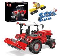 Mould King 17064 Tracteur Technique, Chariot Élévateur Haute Technologie Télécommandé avec 6 Moteurs, Modèle de Tracteur 3-en-1 Grand Chariot Élévateur Ensemble de Briques de Construction (1857 Pièces