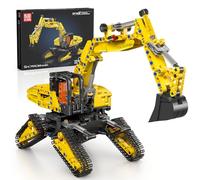 Mould King 17076 Briques de construction Technique Pelleteuse sur chenilles Camion Modèle SFINX Machine de construction Blocs de serrage STEM Cadeau pour adultes (840 pièces)