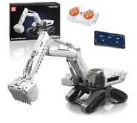 Mould King 17079 Kit de construction pour pelleteuse télécommandée - Briques de construction - Pelle sur chenilles - Grue de voiture - Camion - Jouet de construction avec moteur - Cadeau pour adultes