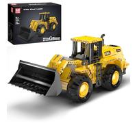 Mould King 17084 Technique Chargeuse sur pneus, pelleteuse, véhicule de construction, jouet avec pelle mobile, kit de construction réaliste, cadeau d'anniversaire pour garçons à partir de 8 ans