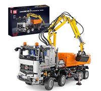 Mould King 19007 Technique Modèle de blocs de construction de camion pneumatique 2970 pièces Télécommande Kit de construction de camion pneumatique Briques de serrage Grue Jouet Kit de construction