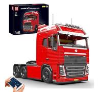 Mould King 19015 Technologie Mobile Pneumatique Camion Bloc Kit, Kit de Blocs de Construction de Locomotive de Remorque avec Moteur 2.4G à Distance et APP Dual Control, Jouets pour Enfants (4608 PCS)