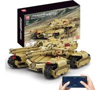Mould King 20011 Technique Tank Model Building Blocks, 3296 pièces Kit de technologie pour adultes et enfants, réservoir télécommandé avec télécommande et application double contrôle