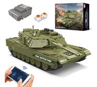 Mould King 20033 Technique Tank Briques modèle, 1168 pièces Télécommandé Tank Jouet kit avec télécommande et App Dual Control, comme Cadeau/Jouet/Objet de Collection