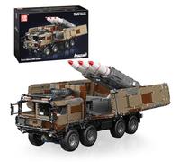 Mould King 20044 Technique Char Blindé Télécommandé, 3594 Pièces, Blocs de Construction, Char Militaire, Jouet avec 3 Fusées, Véhicule de Lancement de Fusées pour les Fans de Militaire et les Amateurs