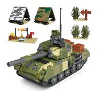 Mould King 24073 Char T-72B3 City Militaire Blocs de construction avec accessoires de camping Réservoir Kit de modélisation Jouet de construction Cadeau pour adultes (513 pièces)