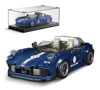 Mould King 27040 Technic Speed Champion 911 Targa Sportwagen Blocs de Construction avec vitrine en Acrylique, modèles de Voitures à Collectionner (366 pièces)