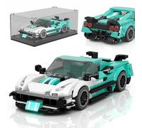 Mould King 27085 Speed Champion Technique Blocs de construction pour voiture de sport F8XX avec vitrine acrylique Cadeaux pour adolescents et adultes (412 pièces)