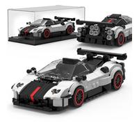 Mould King 27093 Speed Champion Technik Ensemble de construction de voiture et vitrine, MOC Classic Race Cars Cadeaux d'anniversaire pour adultes/adolescents, véhicules créatifs et cool pour les fans