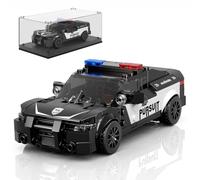 Mould King 27098 Technique Speed Champion Voiture de course Challenger Kit de construction voiture de police avec boîte d'affichage acrylique Cadeau pour adultes et adolescents (443 pièces)