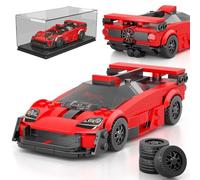 Mould King 27106 Technique Speed Champion Supercar Set de blocs de construction Drift Auto GMA T50s avec vitrine acrylique Cadeaux pour adolescents et adultes (333 pièces)