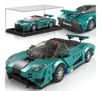 Mould King 27135 Technik Speed Champion - Blocs de construction pour voiture de course - Super voiture de sport - Avec vitrine en acrylique - À collectionner - Pour adolescents et adultes (383 pièces)