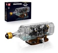 Mould King Black Pearl 10065 Kit de construction Bateau pirate en bouteille avec support d'affichage pour adultes (2206 pièces)