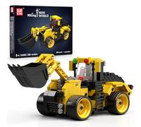 Mould King City Technik - Ensemble de construction pour chargeuse sur pneus, jouet de construction MOC pour garçon de 8 à 12 ans, kit de modèle de véhicule agricole avec direction articulée (456