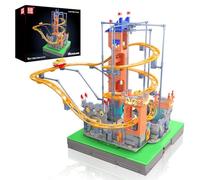 Mould King Ensemble de briques de montagnes russes, plus de 2 584 pièces - Kit de modélisation de parc d'attractions sur le thème du château avec moteurs, kit de construction STEM