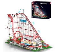 Mould King Kit de construction de montagnes russes 3646 pièces - Kit de blocs de construction éducatifs créatifs STEM avec piste motorisée, kit de modélisme à faire soi-même, cadeau pour enfants