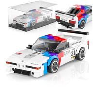 Mould King M1 Technik Speed Champion Ensemble de construction de voiture et vitrine, voitures de course classiques, cadeaux d'anniversaire pour adultes/adolescents, véhicules créatifs et cool MOC pour