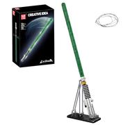 Mould King MOC 10140 - Ensemble de blocs de construction à épée laser classique avec lame verte avec effet de lumière noble support créatif cosplay anime technologie pince kit (1126+ pièces)