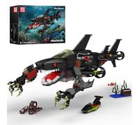Mould King MOC 10183 MOC Sub Shark Kit de modélisation du monde sous-marin - Jouet de construction de sous-marin - Modèle de requin Ogel pour adultes et adultes à partir de 14 ans (plus de 1031 pièces
