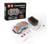 Mould King Robot alimenté M0019 6.0, contrôle par application/télécommande, 6 ports de sortie, comprend une télécommande rechargeable et un boîtier de batterie, accessoires de mise à niveau