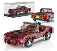 Mould King Shelby Cobra Speed Champion Technik 27111 Ensemble de construction de voiture et vitrine, MOC Classic Race Cars Cadeaux d'anniversaire pour adultes/adolescents, modèles de véhicules