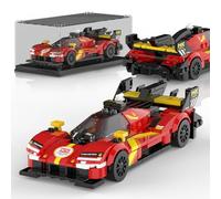 Mould King Speed Champion Série de voitures avec vitrine en acrylique, blocs de construction Technic 27100 - Voiture de course de sport - Jouet de construction de voiture de collection - Briques
