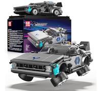 Mould King Speed Champions Machine à remonter le temps de Delorean Jouet de construction pour enfants - Jeu de simulation et affichage de voiture avec 2 modes de construction pour garçons et filles, à