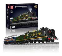 Mould King Technik Orient Express Kit de Construction de Locomotive à Vapeur, Train Technique télécommandé avec éclairage LED, Kit de modélisation de Chemin de Fer pour Adultes à partir de 14 Ans