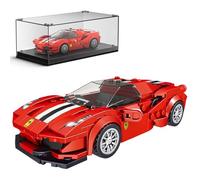 Mould King Technik Speed Champion F488 GTB Blocs de construction voiture de course avec vitrine en acrylique Modèle de voitures à collectionner (329 pièces)