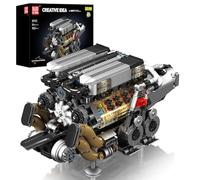Mould King Technik W16 Motor Bausatz Bausteine Spielzeug, 952 Pièces, Contrôle par Application, Moteur Simulé avec Quatre Turbocompresseurs et Boîtier de Batterie, Modèle de Construction pour Adultes