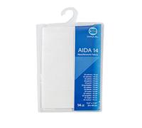 Mouldmaster Toile Aida blanche 14 points, 39 cm x 45 cm