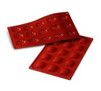 Silikomart – Moule en silicone SF031 Madeleine – 15 monoportions antiadhésif, fabriqué en Italie
