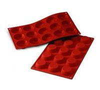silikomart | SF014 Moule en Silicone pour TARTELLETTA Monoportions, antiadhésif, 15 cavités, Lot de 1 Moule à gâteau, Ø 50 h 15 mm, Made in Italy