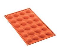 silikomart | SF006 Moule en silicone pour Monoportions SEMISFERA, anti-adhérent, 24 cavités, Lot de 1 Moule à gâteau, ø 30 h 15 mm, Made in Italy